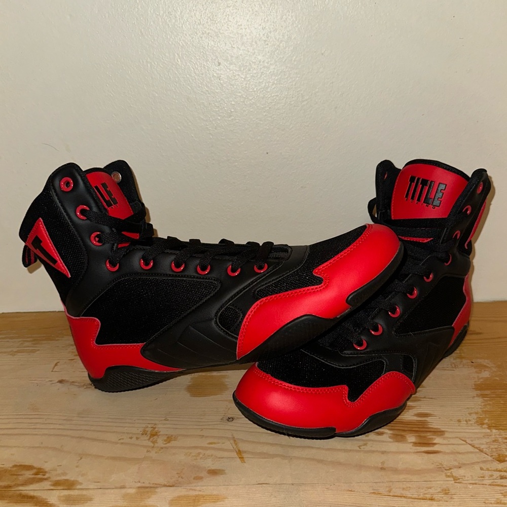 Red & Black TITLE Boxing Charged Shoes **NEW**
